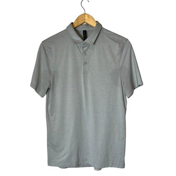 Lululemon Mens Gray Polo Shirt Size S small - Picture 1 of 8